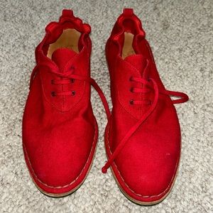 Henry Beguelin/ Janet M Brown LTD red canvas lace top